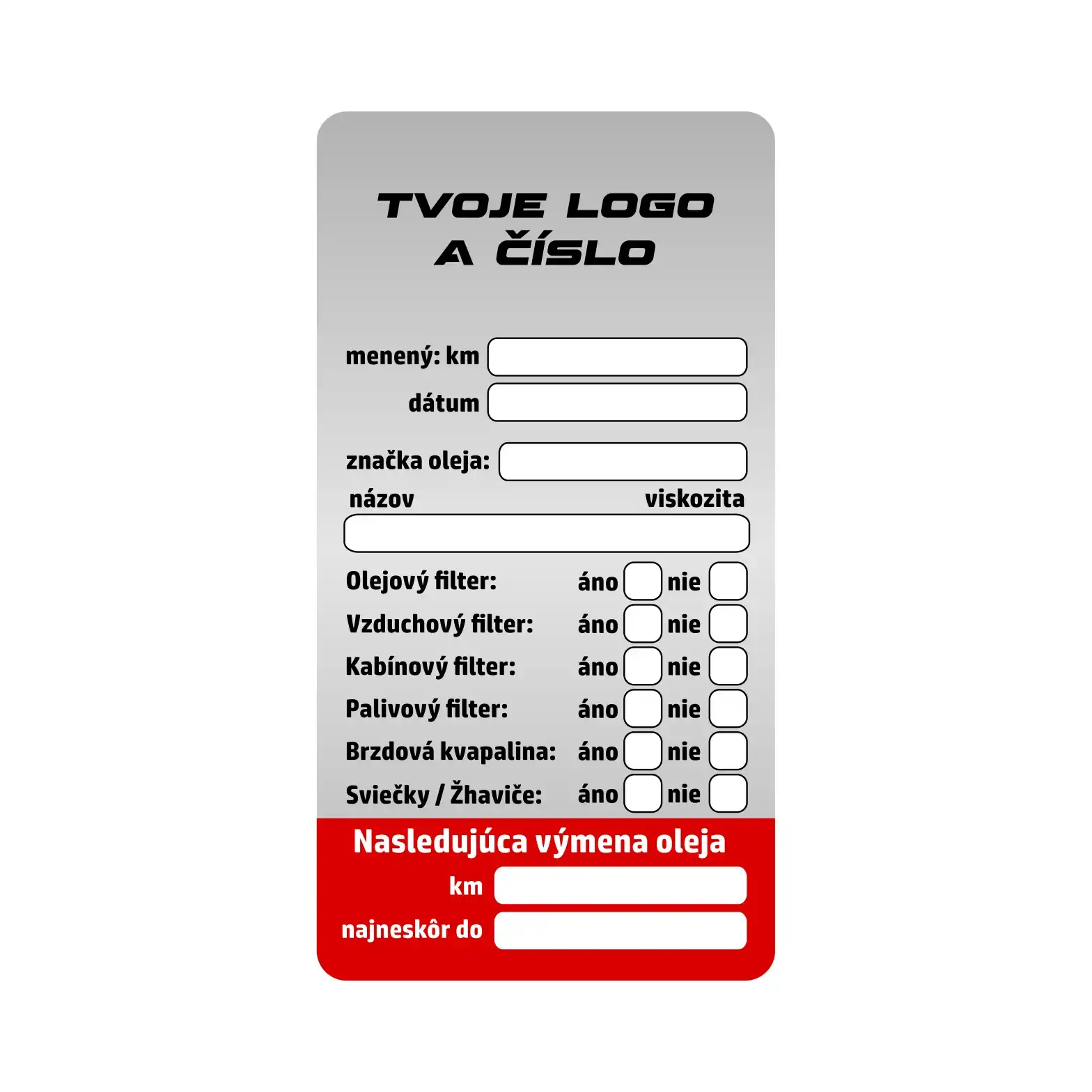 Olejový štítok 3